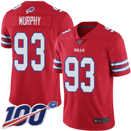 Men Buffalo Bills 93 Trent Murphy Limited Red Rush Vapor Untouchable 100th Season NFL Jersey